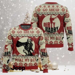Dirty Santa Harry Go Ahead Make My Day Ugly Christmas Sweater