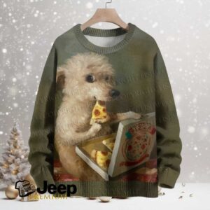 Dog Loves Pizza Crew Neck Sweater