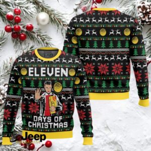 Eleven Days Of Xmas Stranger Things Ugly Christmas Sweater