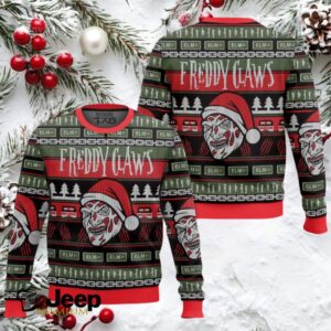 Freddy Claws A Nightmare On Elm Street Ugly Christmas Sweater