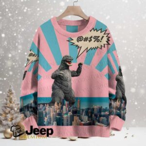 Giant Godzilla Crew Neck Sweater