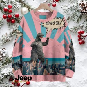 Giant Godzilla Crew Neck Sweater