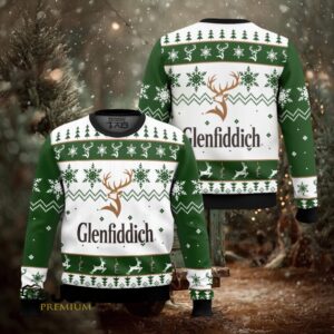 Glenfiddich Whisky Wine Ugly Christmas Sweater
