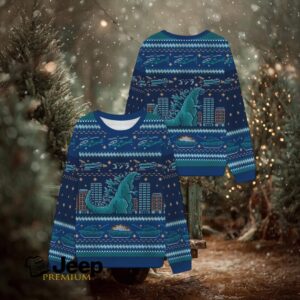 Godzilla City Christmas Ugly Sweatshirts