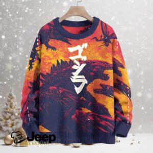Godzilla Japanese Crew Neck Sweaters