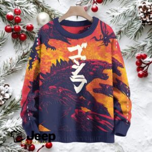 Godzilla Japanese Crew Neck Sweaters