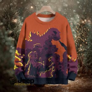 Godzilla Smog Monster Crew Neck Sweater Godzilla Smog Monster Crew Neck Sweater
