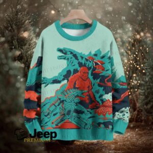 Godzilla vs Kong Crew Neck Sweater Godzilla vs Kong Crew Neck Sweater