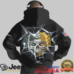 Green Bay Packers Official NFL Customizable Skull Hoodie