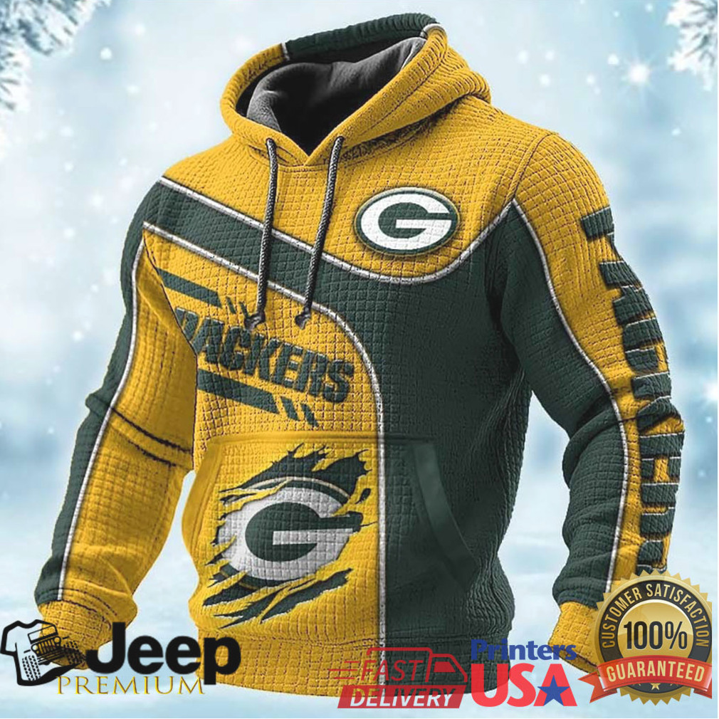 Green Bay Packers Two Tone Pro Football Hoodie Green Bay Packers Two Tone Pro Football Hoodie