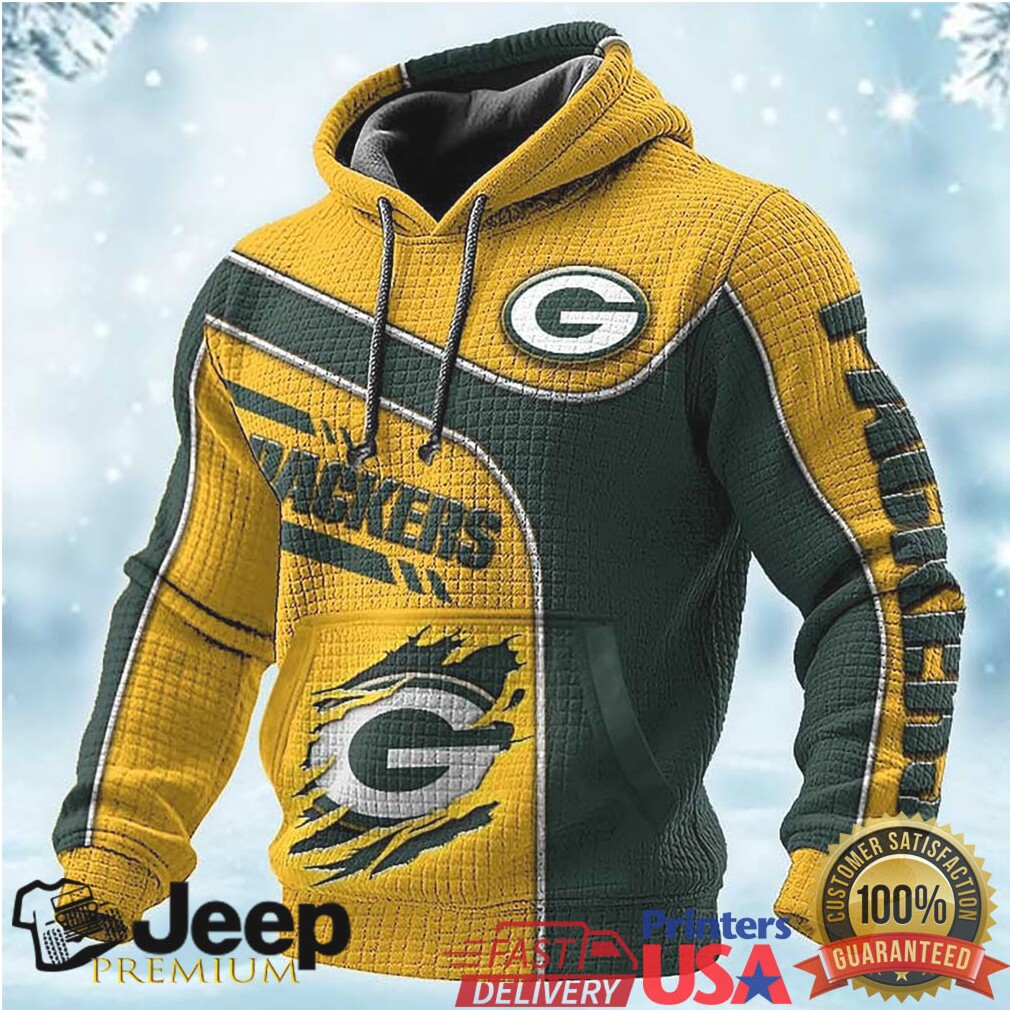 Green Bay Packers Two Tone Pro Football Hoodie Green Bay Packers Two Tone Pro Football Hoodie