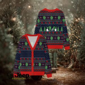 Green Face Christmas Legion Ugly Cardigan Sweaters