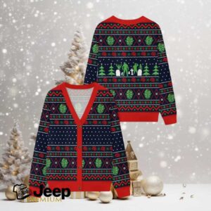 Green Face Christmas Legion Ugly Cardigan Sweaters