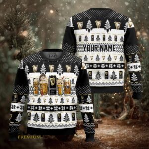 Guinness Beer Horror Drink – Custom Name Ugly Christmas Sweater