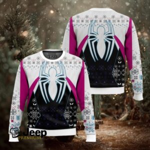 Gwen Stacy In To The Spiderverse Ugly Christmas Sweater