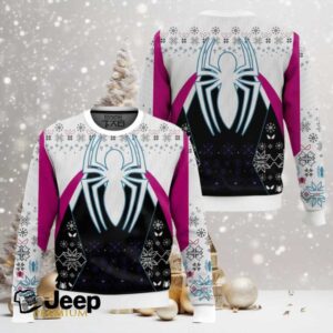 Gwen Stacy In To The Spiderverse Ugly Christmas Sweater