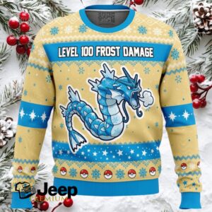 Gyarados Frost Damage Pokemon Ugly Christmas Sweater