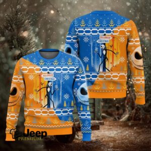 Halloween To Christmas Jack Skellington Ugly Christmas Sweater