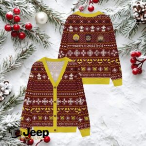 Happy Christmas Trio Ugly Cardigan Sweaters Happy Christmas Trio Ugly Cardigan Sweaters