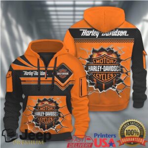 Harley Davidson Cracked Logo Pullover Hoodie