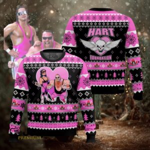 Hart Foundation Duo WWE Ugly Christmas Sweater