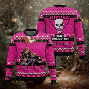 Hart Foundation WWE Ugly Christmas Sweater