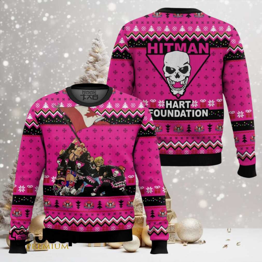 Hart Foundation WWE Ugly Christmas Sweater Hart Foundation WWE Ugly Christmas Sweater
