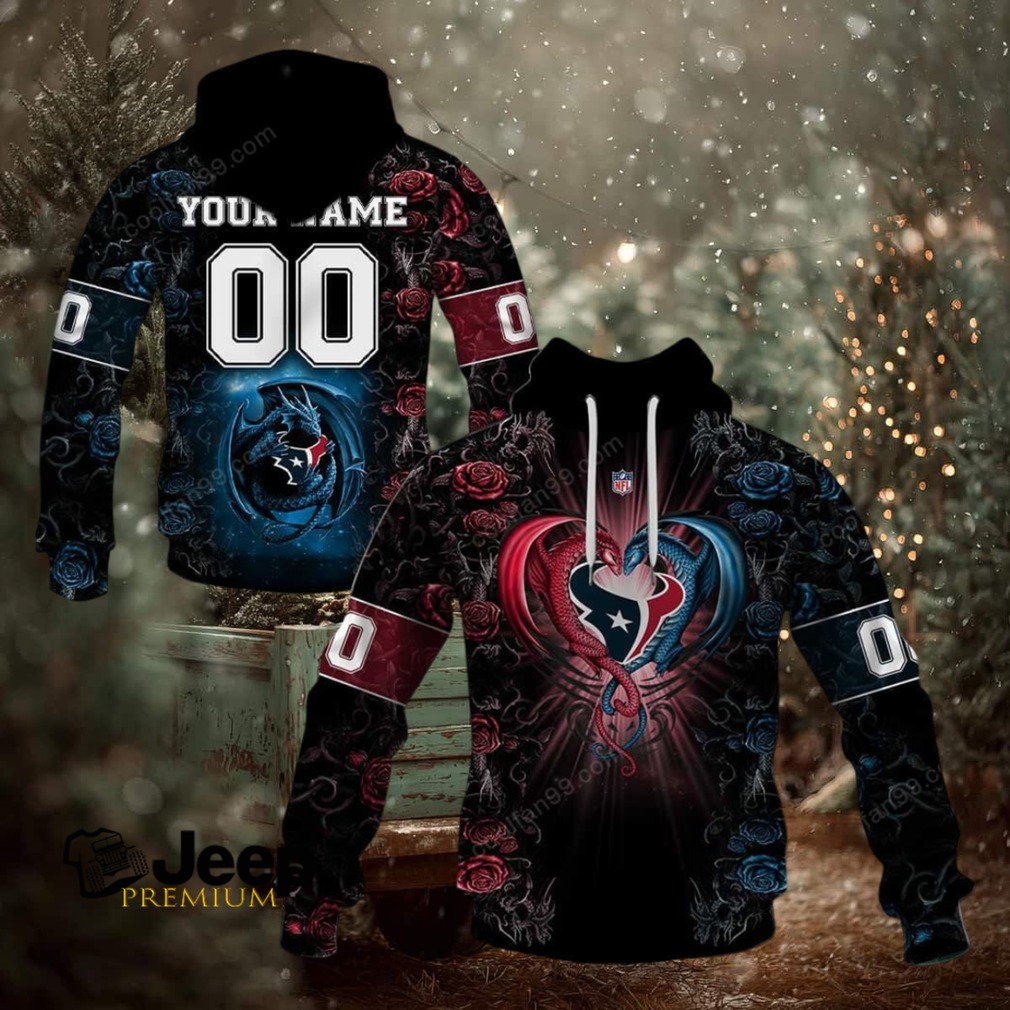 Houston Texans NFL Rose Dragon Custom Name Houston Texans NFL Rose Dragon Custom Name