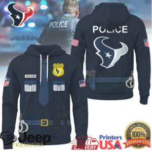 Houston Texans Official NFL Police Office Costume 3D Hoodie