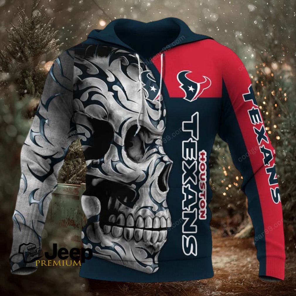 Houston Texans Skull Fury NFL Hoodie Houston Texans Skull Fury NFL Hoodie