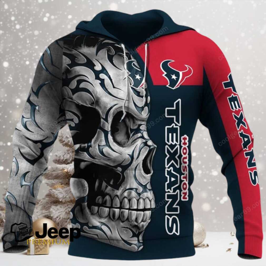 Houston Texans Skull Fury NFL Hoodie Houston Texans Skull Fury NFL Hoodie