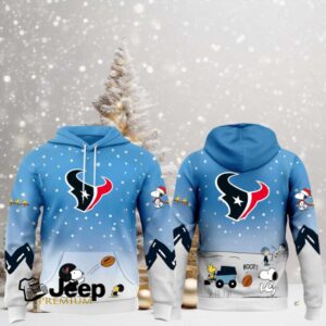 Houston Texans x Peanuts Snoopy & Woodstock Winter Theme Hoodie