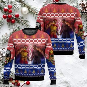 Hulk Hogan vs Hollywood Hogan WWE Ugly Christmas Sweater
