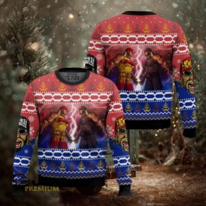 Hulk Hogan vs Hollywood Hogan WWE Ugly Christmas Sweater