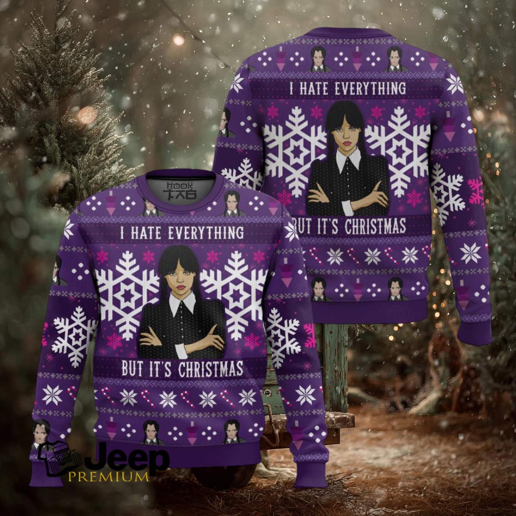 I Hate Everything Wednesday Ugly Christmas Sweater I Hate Everything Wednesday Ugly Christmas Sweater