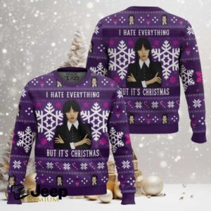 I Hate Everything Wednesday Ugly Christmas Sweater