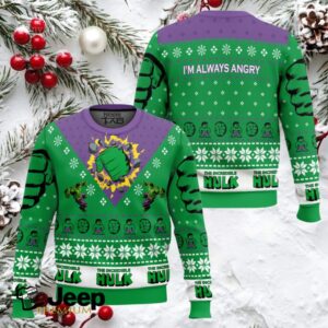 I’m Always Angry The Incredible Hulk Ugly Christmas Sweater