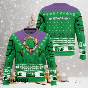 I’m Always Angry The Incredible Hulk Ugly Christmas Sweater