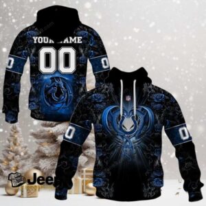 Indianapolis Colts NFL Rose Dragon Custom Name