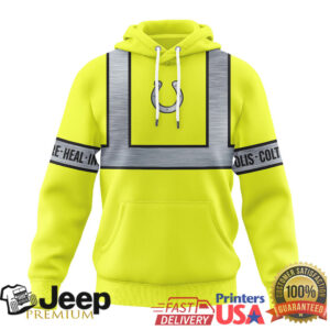 Indianapolis Colts Official NFL Nurse Safety Hi Vis Hoodie