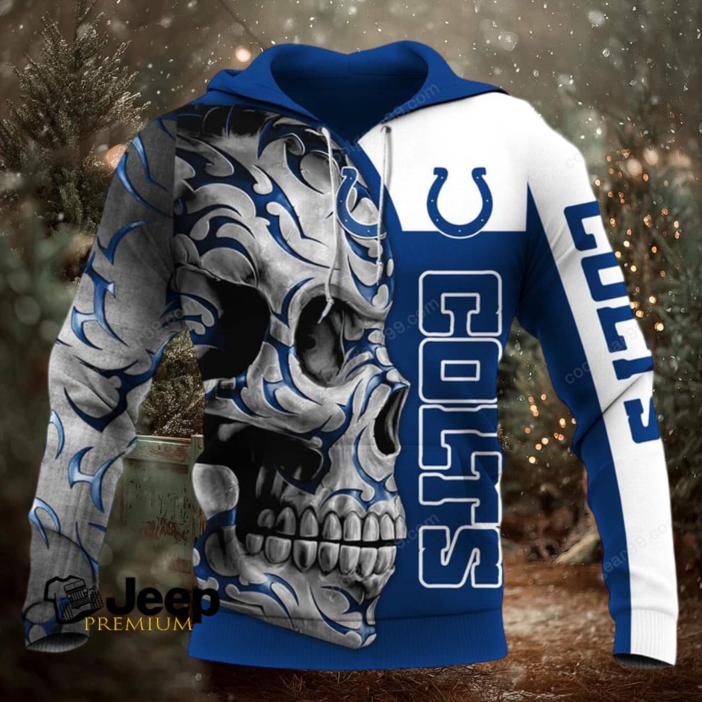 Indianapolis Colts Skull Fury NFL Hoodie Indianapolis Colts Skull Fury NFL Hoodie