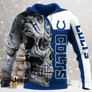 Indianapolis Colts Skull Fury NFL Hoodie