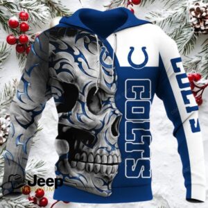 Indianapolis Colts Skull Fury NFL Hoodie