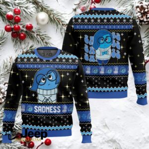 Inside Out Sadness Ugly Christmas Sweater