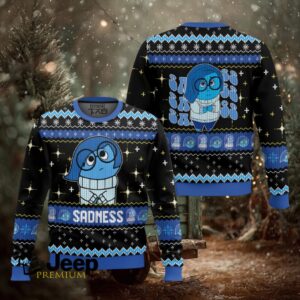 Inside Out Sadness Ugly Christmas Sweater