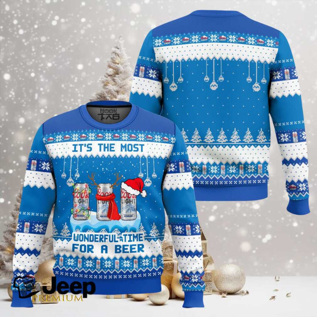 It’s The Most Wonderful Time For A Coors Light Ugly Christmas Sweater It’s The Most Wonderful Time For A Coors Light Ugly Christmas Sweater
