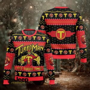 It’s Turbo Time! Turbo Man Ugly Christmas Sweater