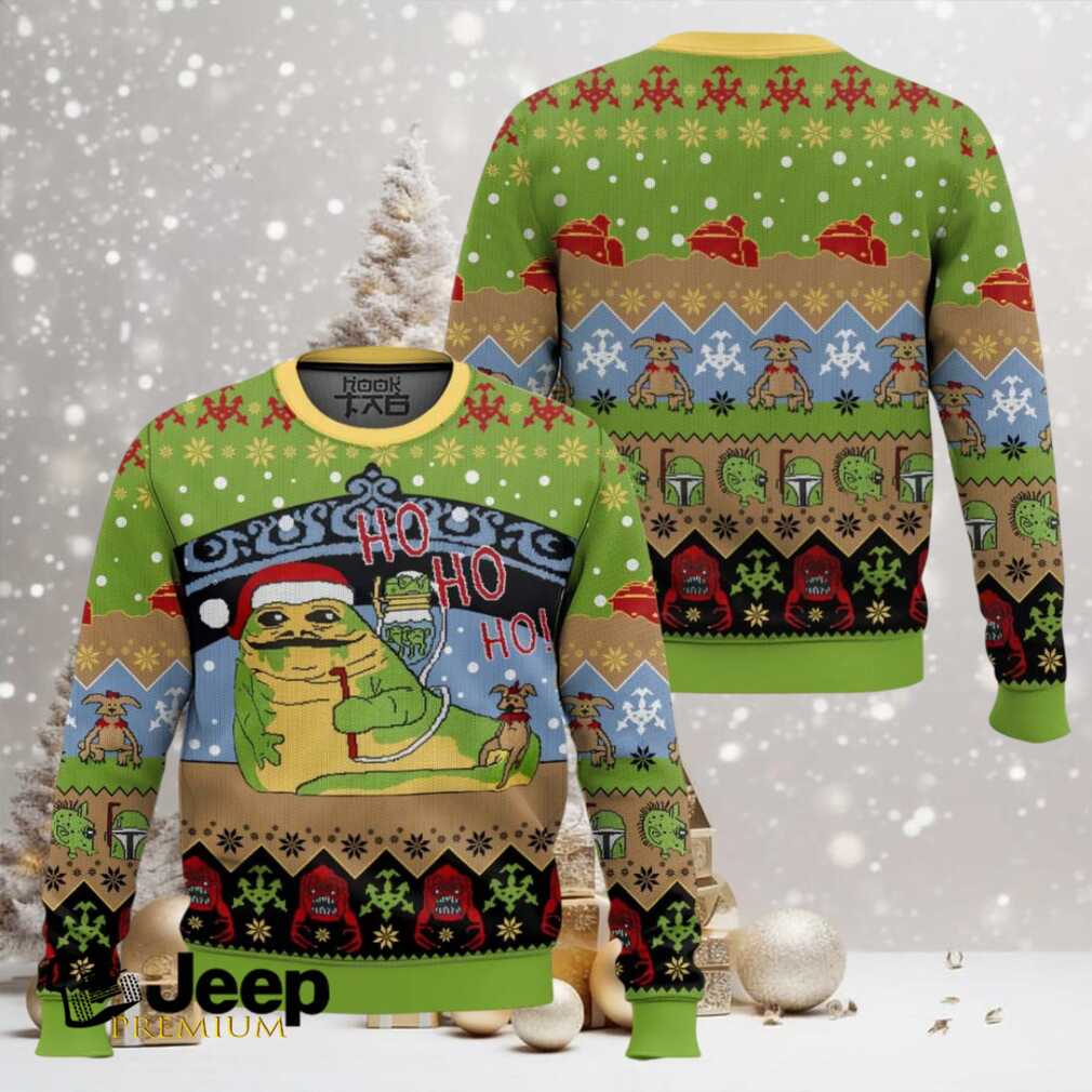 Jabba’s Jolly Ho Ho Holiday Star Wars Ugly Christmas Sweater Jabba’s Jolly Ho Ho Holiday Star Wars Ugly Christmas Sweater