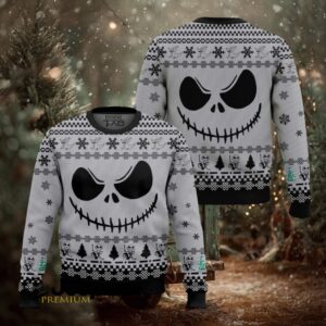 Jack Skellington Face Ugly Christmas Sweater