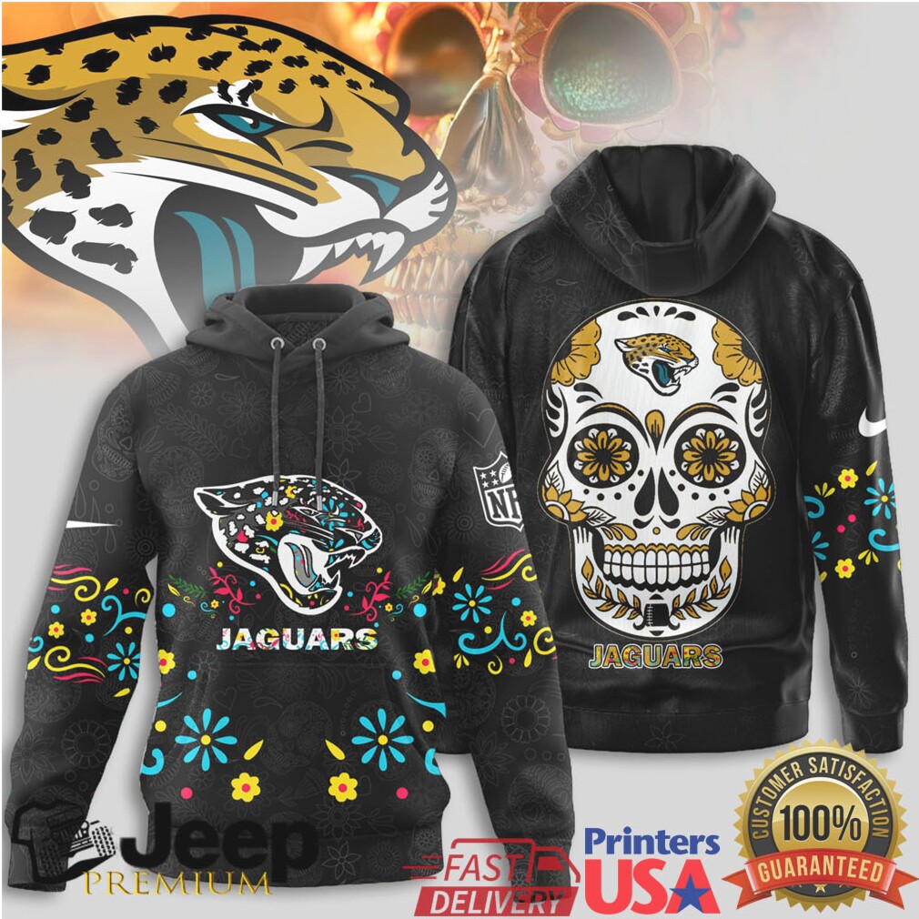 Jacksonville Jaguars Official NFL Dia de los Muertos Limited Editions Hoodie Jacksonville Jaguars Official NFL Dia de los Muertos Limited Editions Hoodie